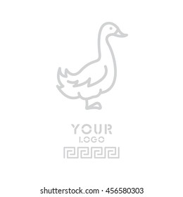 Web line icon. Goose