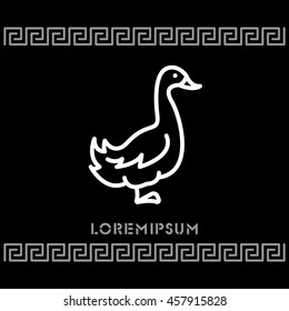 Web line icon. Goose