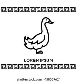 Web line icon. Goose