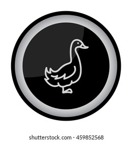 Web line icon. Goose
