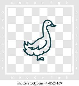 Web line icon. Goose