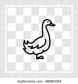 Web line icon. Goose