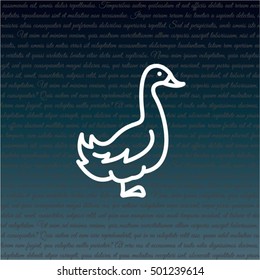 Web line icon. Goose