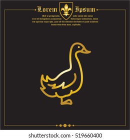 Web line icon. Goose
