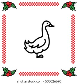 Web line icon. Goose