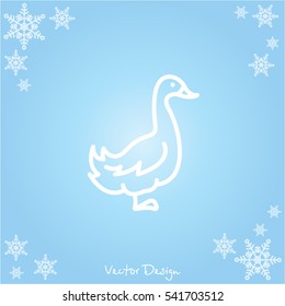 Web line icon. Goose