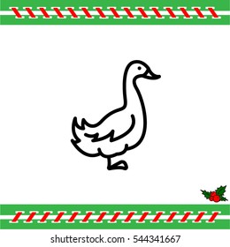 Web line icon. Goose
