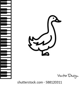 Web line icon. Goose