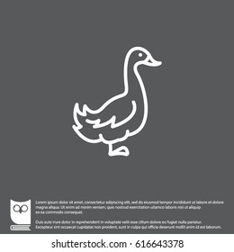 Web line icon. Goose