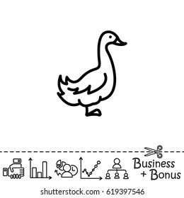 Web Line Icon. Goose