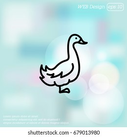 Web line icon. Goose