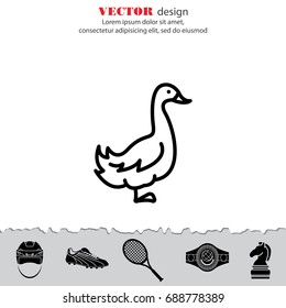 Web line icon. Goose
