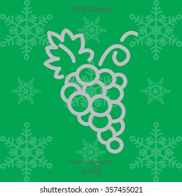 Web line icon. Grapes, bunches of grapes