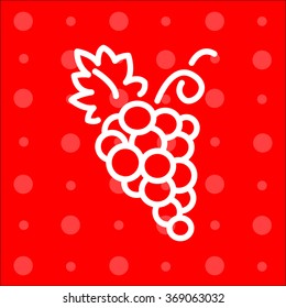Web line icon. Grapes, bunches of grapes
