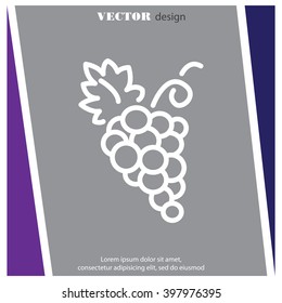 Web line icon. Grapes, bunches of grapes
