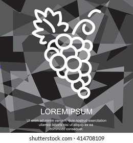 Web line icon. Grapes, bunches of grapes