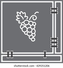 Web line icon. Grapes, bunches of grapes
