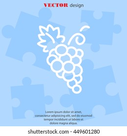 Web line icon. Grapes, bunches of grapes