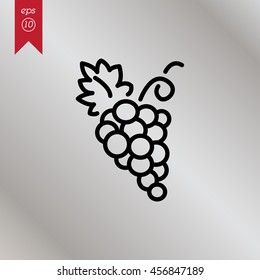 Web line icon. Grapes, bunches of grapes