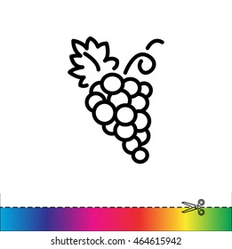 Web line icon. Grapes, bunches of grapes