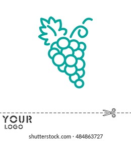Web line icon. Grapes, bunches of grapes
