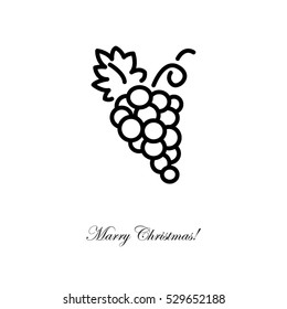Web line icon. Grapes, bunches of grapes