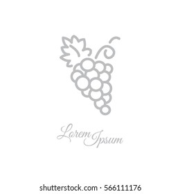 Web line icon. Grapes, bunches of grapes