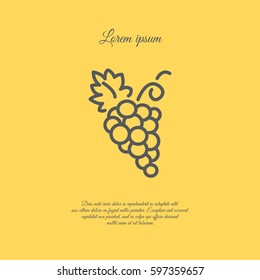 Web line icon. Grapes, bunches of grapes