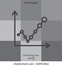 Web line icon. Graph