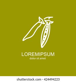 Web line icon. Green pea