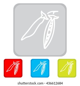 Web line icon. Green pea