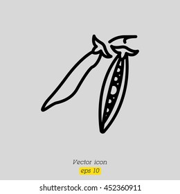 Web line icon. Green pea