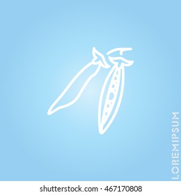 Web line icon. Green pea