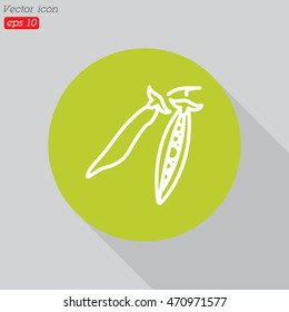 Web line icon. Green pea