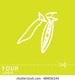 Web line icon. Green pea