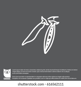 Web line icon. Green pea