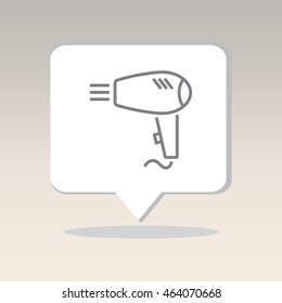 Web line icon. Hairdryer