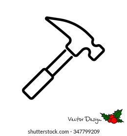 Web line icon. Hammer