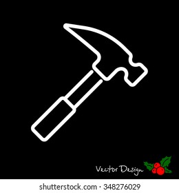 Web line icon. Hammer