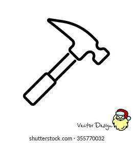 Web line icon. Hammer