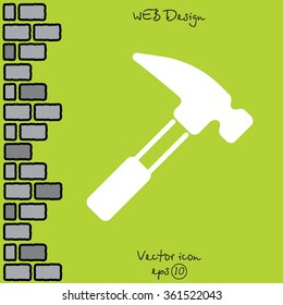Web line icon. Hammer