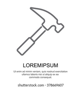 Web line icon. Hammer