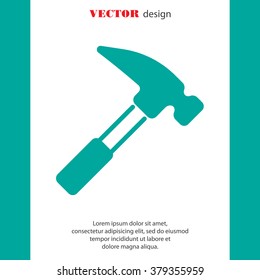 Web line icon. Hammer