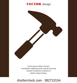 Web line icon. Hammer