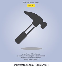 Web line icon. Hammer