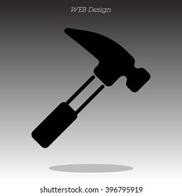 Web line icon. Hammer