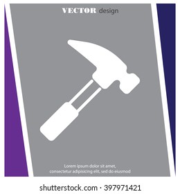 Web line icon. Hammer