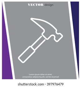 Web line icon. Hammer
