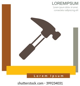 Web line icon. Hammer