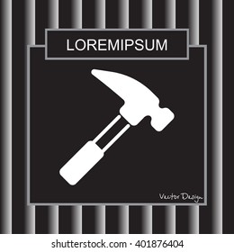 Web line icon. Hammer